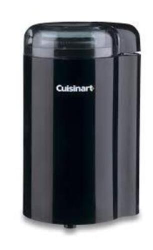 DESCRIPTION: (1) COFFEE BAR COFFEE GRINDER BRAND/MODEL: CUISINART INFORMATION: BLACK SIZE: 1-12 CUPS RETAIL$: $35.00 EA QTY: 1