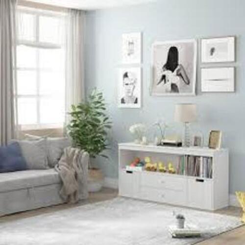 DESCRIPTION: (1) BOOK STORAGE ORGANIZER BRAND/MODEL: TINY #38079-02 IF INFORMATION: WHITE RETAIL$: $175.99 EA QTY: 1