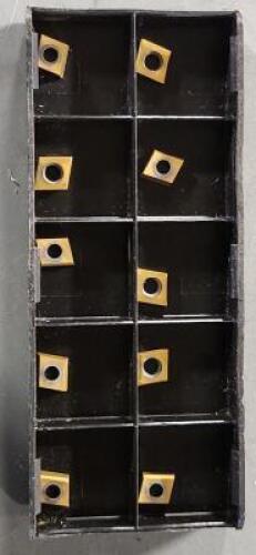 DESCRIPTION: (10) CARBIDE TURNING INSERTS BRAND/MODEL: VC CEHW0602AEER RETAIL$: $125.05 QTY: 10