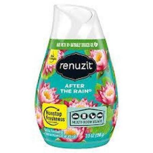 DESCRIPTION: (3) AIR FRESHNERS BRAND/MODEL: RENUZIT INFORMATION: AFTER THE RAIN SIZE: 1 OZ CONE RETAIL$: $2.00 EA QTY: 3