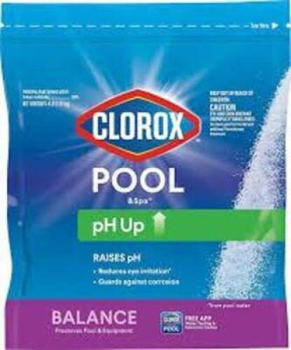 DESCRIPTION: (2) PH UP BRAND/MODEL: CLOROX POOL AND SPA SIZE: 4 LB RETAIL$: $11.98 ea QTY: 2