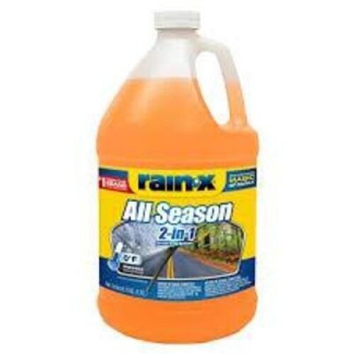 DESCRIPTION: (2) ALL SEASON DE-ICER AND BUG REMOVER BRAND/MODEL: RAIN X SIZE: 1 GALLON RETAIL$: $16.97 EA QTY: 2
