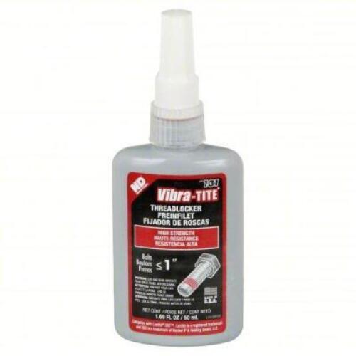 DESCRIPTION: (7) HIGH STRENGTH THREADLOCKER BRAND/MODEL: VIBRA-TITE #49CF46 SIZE: 1.69 FL OZ RETAIL$: $22.61 EA QTY: 7