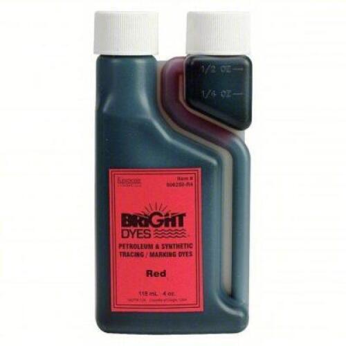 DESCRIPTION: (4) DYE TRACER LIQUID BRAND/MODEL: KINGSCOTE #45H150 INFORMATION: RED SIZE: 4 OZ RETAIL$: $25.22 EA QTY: 4