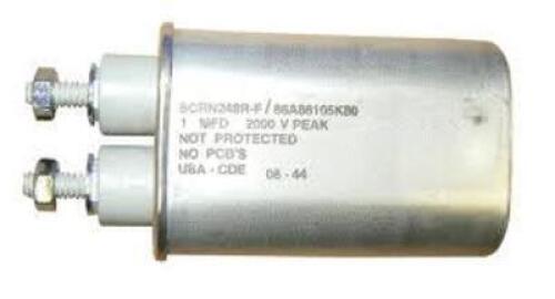 DESCRIPTION: (2) CAPACITOR BRAND/MODEL: CDE SCRN253R-F/86D86505K51 SIZE: 5 MFD 2000 V PEAK NOT PROTECTED RETAIL$: $125.25 EA QTY: 2