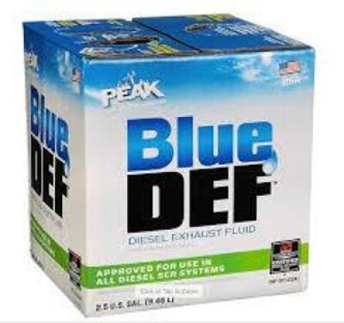 DESCRIPTION: (1) BLUE DEF BRAND/MODEL: PEAK SIZE: 2.5 GA RETAIL$: $25.00 EA QTY: 1