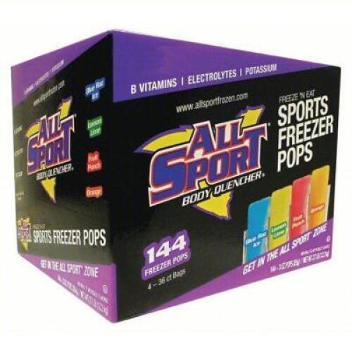 DESCRIPTION: (1) CASE OF (144) ELECTROLYTE FREEZER POP BRAND/MODEL: ALL SPORT #491N19 SIZE: 3 OZ RETAIL$: $73.72 TOTAL QTY: 1