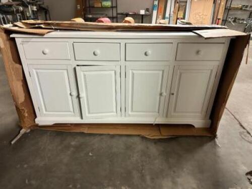 WHITE CREDENZA CABINET