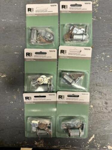 (6)- CABINET & DRAWER LOCK KITS