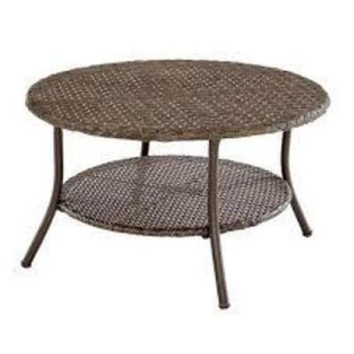 DESCRIPTION: (1) WOVEN COFFEE TABLE BRAND/MODEL: STYLEWELL INFORMATION: BROWN SIZE: 32" X 18" H RETAIL$: $99.00 EA QTY: 1