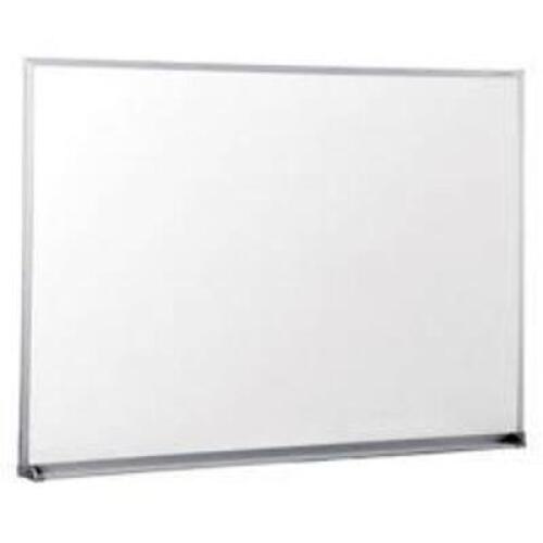 DESCRIPTION: (1) DRY ERASE BOARD BRAND/MODEL: UNIVERSAL #UNV43624 INFORMATION: WHITE SIZE: 50.59" X 38.19" X1.97 RETAIL$: $74.84 EA QTY: 1