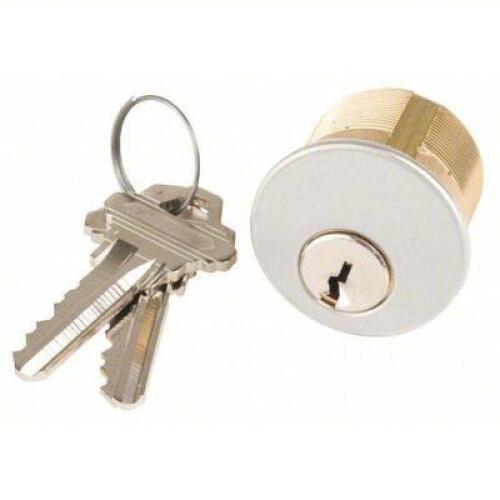 DESCRIPTION: (3) LOCKSET CYLINDER BRAND/MODEL: KABA #1GAX5 INFORMATION: BRASS, SATIN CHROME SIZE: 5 PINS, 2 PACK RETAIL$: $42.93 EA QTY: 3