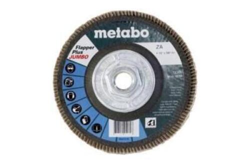 DESCRIPTION: (10) FLAPPER PLUS FLAP DISCS BRAND/MODEL: METABO #629410000 INFORMATION: ZA60, TYPE 29 SIZE: 60 GRIT, 4-1/2" X 5/8" -11 RETAIL$: $54.79 E