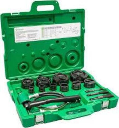 DESCRIPTION: (1) HYDRAULIC KNOCKOUT PUNCH KIT BRAND/MODEL: GREENLEE #7310SB INFORMATION: GREEN CARRY CASE SIZE: 11 TON RETAIL$: $2073.05 EA QTY: 1