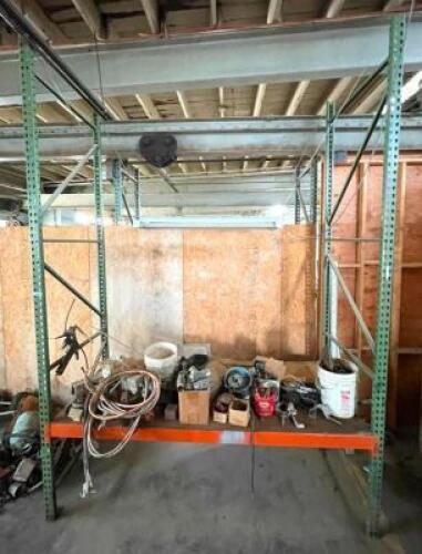 (1) SECTION OF 8' X 12' PALLET RACKING (CONTENTS INCLUDED)