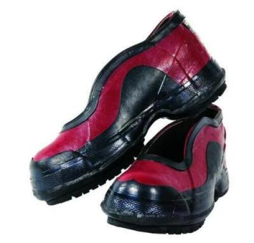 DESCRIPTION: (1) PAIR OF DEEP HEEL STORM RUBBER WORK SHOES BRAND/MODEL: HONEYWELL #19119784 INFORMATION: RED / BLACK SIZE: SIZE 14 RETAIL$: $136.99 EA