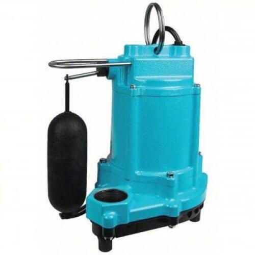 DESCRIPTION: (1) SUBMERSIBLE SUMP PUMP BRAND/MODEL: LITTLE GIANT #53DH04 INFORMATION: BLUE SIZE: 1/3, VERTICAL FLOAT, 50 GPM FLOW RATE @ 10 FT. OF HEA