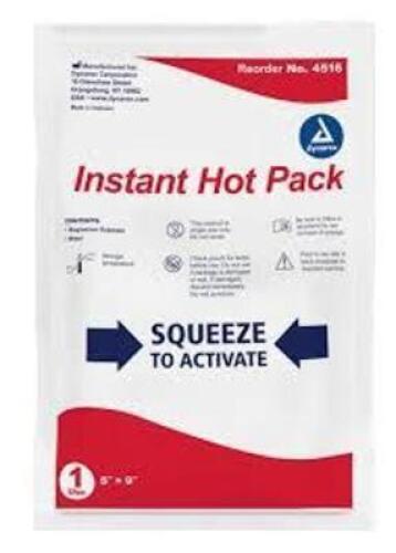 DESCRIPTION: (24) INSTANT HOT PACKS BRAND/MODEL: DYNAREX #4516 SIZE: 5" X 9" RETAIL$: $26.00 TOTAL QTY: 24