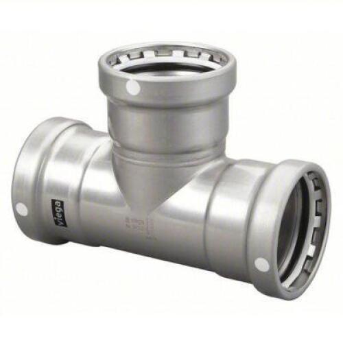 DESCRIPTION: (1) TEE FITTING BRAND/MODEL: VIEGA MEGAPRESS #452Z62 INFORMATION: ZINC NICKEL PLATED CARBON STEEL RETAIL$: $221.66 EA QTY: 1