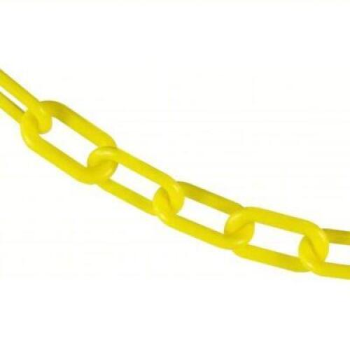 DESCRIPTION: (1) PLASTIC CHAIN BRAND/MODEL: MR. CHAIN #8UVD1 INFORMATION: YELLOW SIZE: 300 FT LG, YELLOW, POLYETHYLENE, 2 IN LINK OUTSIDE LG RETAIL$: