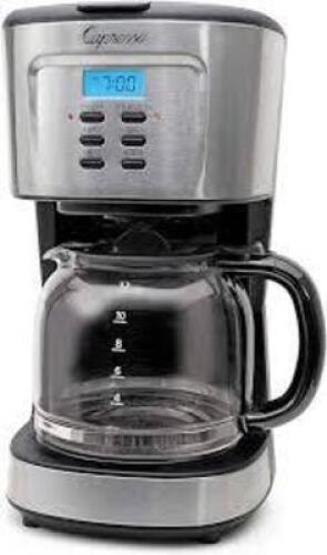 DESCRIPTION: (1) COFFEE MAKER BRAND/MODEL: CAPRESSO INFORMATION: STAINLESS STEEL SIZE: 12 CUP RETAIL$: $74.00 EA QTY: 1