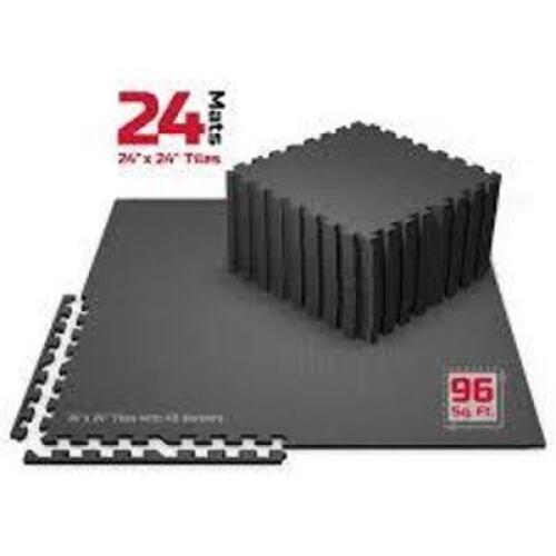 DESCRIPTION: (1) PACK OF (24) TRAINING MATS BRAND/MODEL: FITRX PRO MAT INFORMATION: BLACK SIZE: 24X24 RETAIL$: $40.00 EA QTY: 1