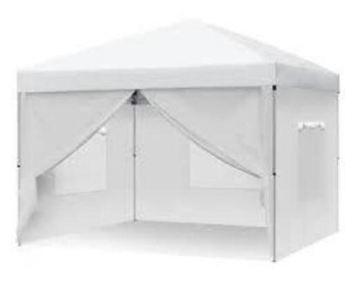 DESCRIPTION: (1) POP UP CANOPY TENT WITH 4 REMOVABLE SIDEWALLS BRAND/MODEL: FTPLPC-0004 INFORMATION: WHITE SIZE: 10X10X RETAIL$: $250.00 EA QTY: 1