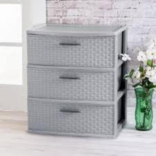 DESCRIPTION: (1) 3 DRAWER WEAVE TOWER BRAND/MODEL: STERILITE SIZE: 13X27X25 RETAIL$: $25.10 EA QTY: 1