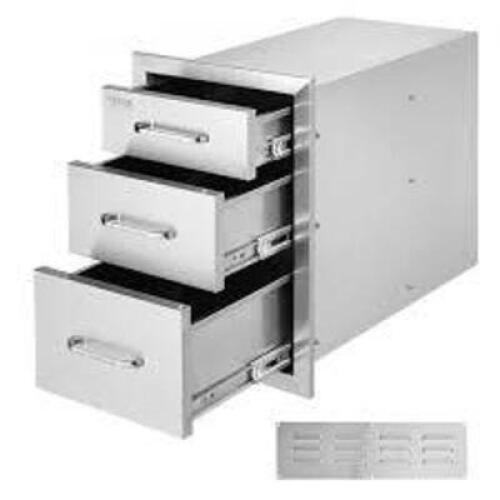 DESCRIPTION: (1) OUTDOOR KITCHEN DRAWERS BRAND/MODEL: VEVOR INFORMATION: STAINLESS RETAIL$: $164.99 EA QTY: 1