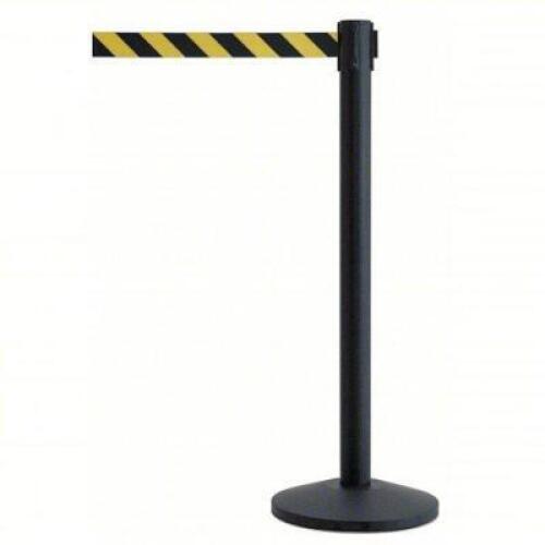 DESCRIPTION: (1) BARRIER POST SET WITH BELT BRAND/MODEL: QUEUEWAY #31MH98 INFORMATION: BLACK AND YELLOW SIZE: 7X1/2 FT RETAIL$: $65.56 EA QTY: 1