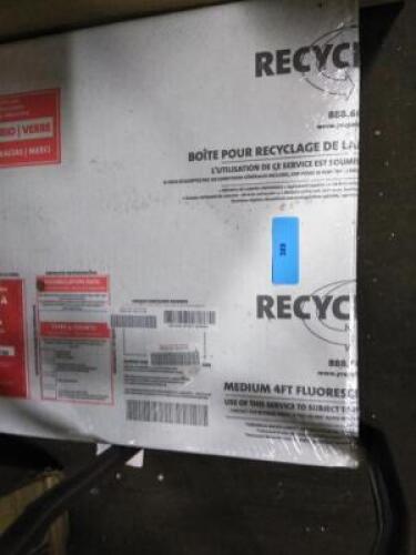 DESCRIPTION: (2) RECYCLE BOXES FOR FLUORESCENT LIGHTS INFORMATION: WHITE SIZE: 4' MEDIUM RETAIL$: $88.76 EA QTY: 2