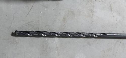 DESCRIPTION: (2) HSS EXTRA LENGTH DRILL BITS BRAND/MODEL: HERTEL 89316327 SIZE: .02969" DIA 118* RETAIL$: $40.40 QTY: 2