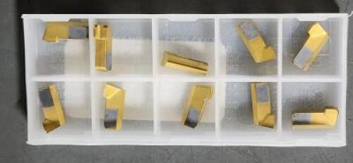 DESCRIPTION: (20) CARBIDE ECLIPSE CUTOFF INSERTS BRAND/MODEL: CLAPP& HANEY CS187N-CHPM RETAIL$: $18.87 PER INSERT QTY: 20