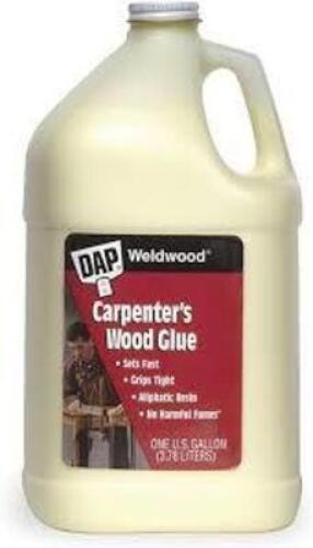 DESCRIPTION: (1) CARPENTER'S WOOD GLUE BRAND/MODEL: DAP WELDWOOD SIZE: 1 GALLON RETAIL$: $53.98 EA QTY: 1