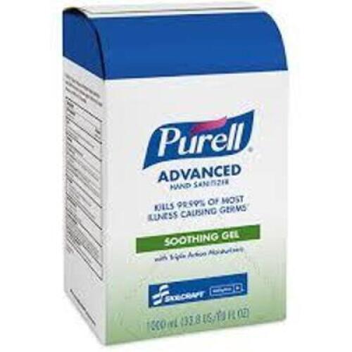 DESCRIPTION: (6) ADVANCED HAND SANITIZER BRAND/MODEL: PURELL INFORMATION: SOOTHING GEL SIZE: 1000 ML RETAIL$: $15.00 EA QTY: 6