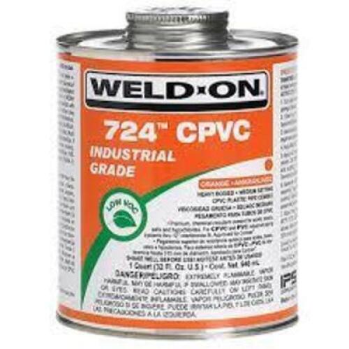 DESCRIPTION: (2) CPVC CEMENTBRAND/MODEL: WELD ON 724 #6KWT7SIZE:&nbsp;16&nbsp;OZRETAIL$: $18.00 EAQTY: 2