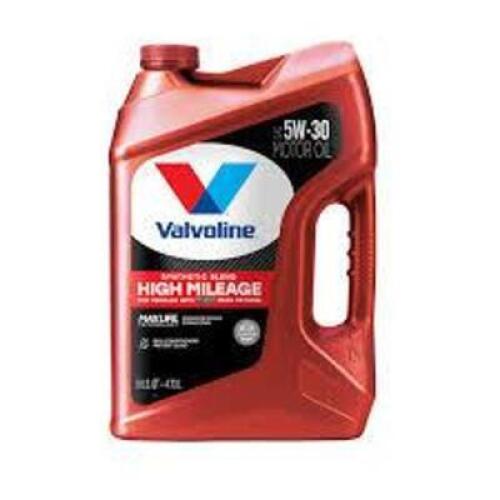 DESCRIPTION: (1) HIGH MILEAGE MOTOR OIL BRAND/MODEL: VALVOLINE INFORMATION: 5W-30 SIZE: 5 QT RETAIL$: $31.99 EA QTY: 1