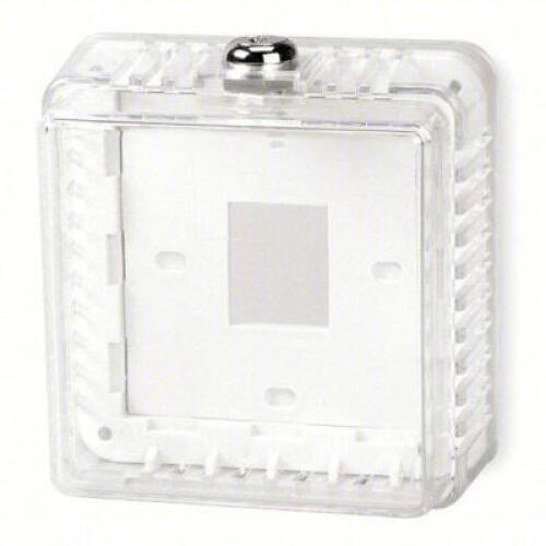 DESCRIPTION: (3) THERMOSTAT GUARD BRAND/MODEL: 3TZ57 INFORMATION: CLEAR SIZE: 2-1/2X4-5/16X4-1/4 RETAIL$: $23.76 EA QTY: 3