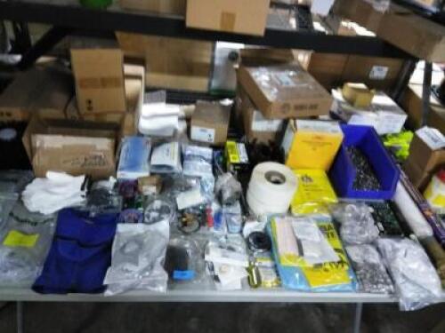 DESCRIPTION: (1) TABLE OF MISC ITEMS QTY: 1