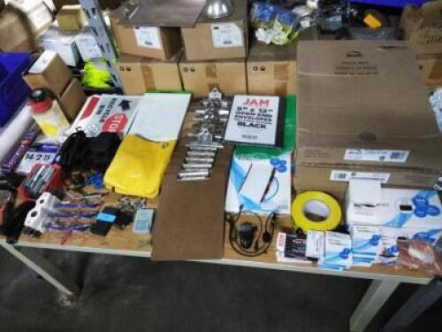 DESCRIPTION: (1) TABLE OF MISC ITEMS QTY: 1