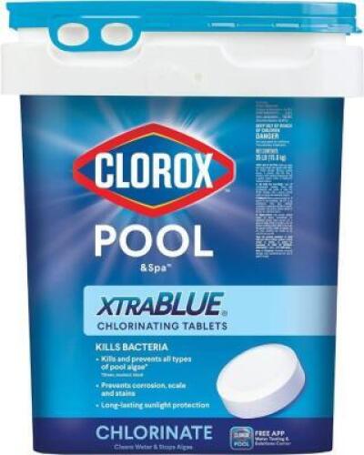 DESCRIPTION: (1) XTRABLUE CHLORINATING TABLETS BRAND/MODEL: CLOROX POOL AND SPA SIZE: 35 LB RETAIL$: $200.00 EA QTY: 1