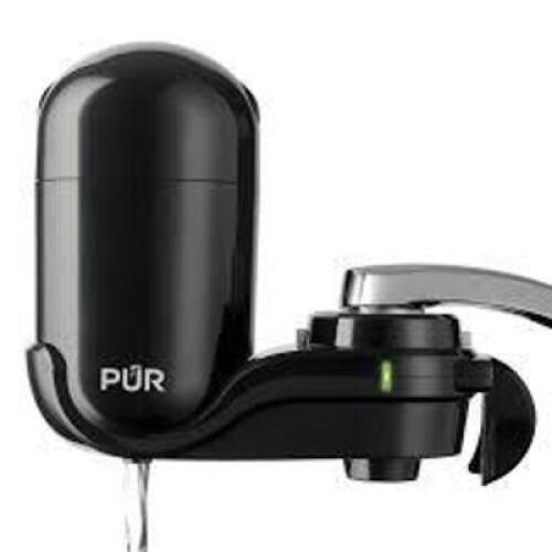 DESCRIPTION: (1) FAUCET FILTRATION SYSTEM BRAND/MODEL: PUR INFORMATION: BLACK RETAIL$: $23.72 EA QTY: 1