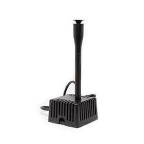 DESCRIPTION: (1) TRUMPET NOZZLE FOUNTAIN PUMP BRAND/MODEL: BECKETT #7207210 INFORMATION: BLACK SIZE: 120 V, 60 HZ, 5.1 WATTS RETAIL$: $32.13 EA QTY: 1