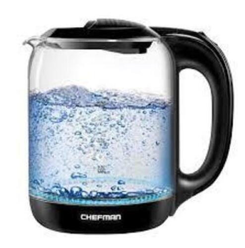 DESCRIPTION: (1) CORDLESS GLASS ELECTRIC KETTLE BRAND/MODEL: CHEFMAN SIZE: 1.7 L RETAIL$: $40.00 EA QTY: 1