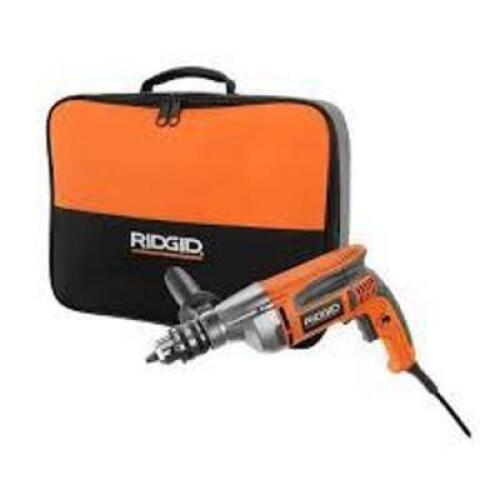 DESCRIPTION: (1) DOUBLE INSULATED DRILL BRAND/MODEL: RIDGID INFORMATION: ORANGE SIZE: 1/2" RETAIL$: $149.95 EA QTY: 1