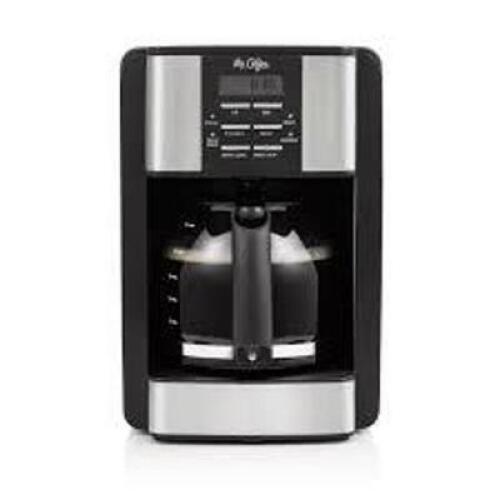 DESCRIPTION: (1) PROGRAMMABLE COFFEE MAKER BRAND/MODEL: MR. COFFEE INFORMATION: STAINLESS STEEL SIZE: 12 CUP RETAIL$: $50.00 EA QTY: 1
