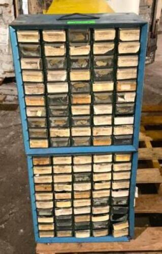 (2) HARDWARE BINS WITH CONTENTS