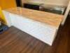 94" X 36" WOOD COUNTER AND CABINET PIECE. - 2