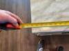 94" X 36" WOOD COUNTER AND CABINET PIECE. - 6