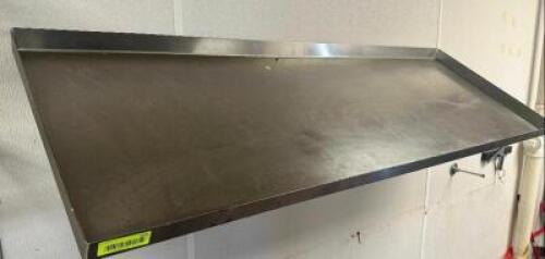 48" X 18" GLASS RACK WALL SHELF